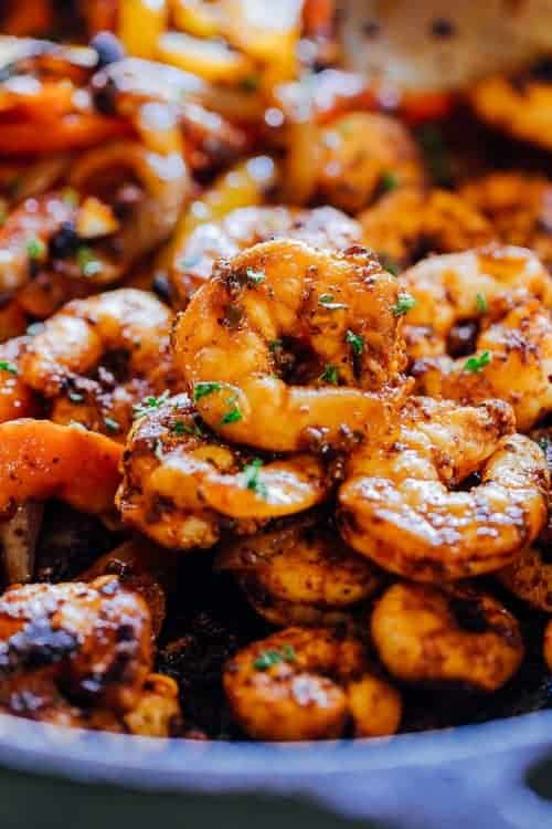 Skillet Shrimp Fajitas Spend With Pennies