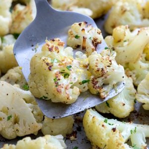 Roasted Cauliflower on a spatula