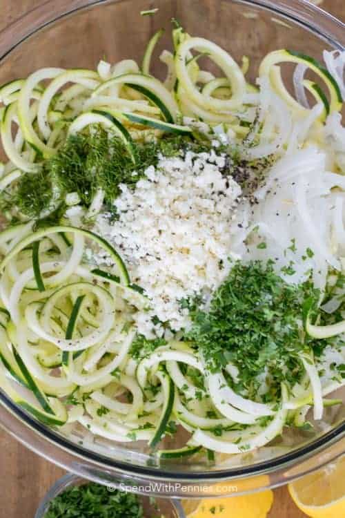 Zucchini Salad (spiralized) Spend With Pennies