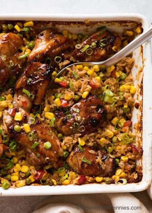 Baked Chinese Chicken and Rice Spend With Pennies