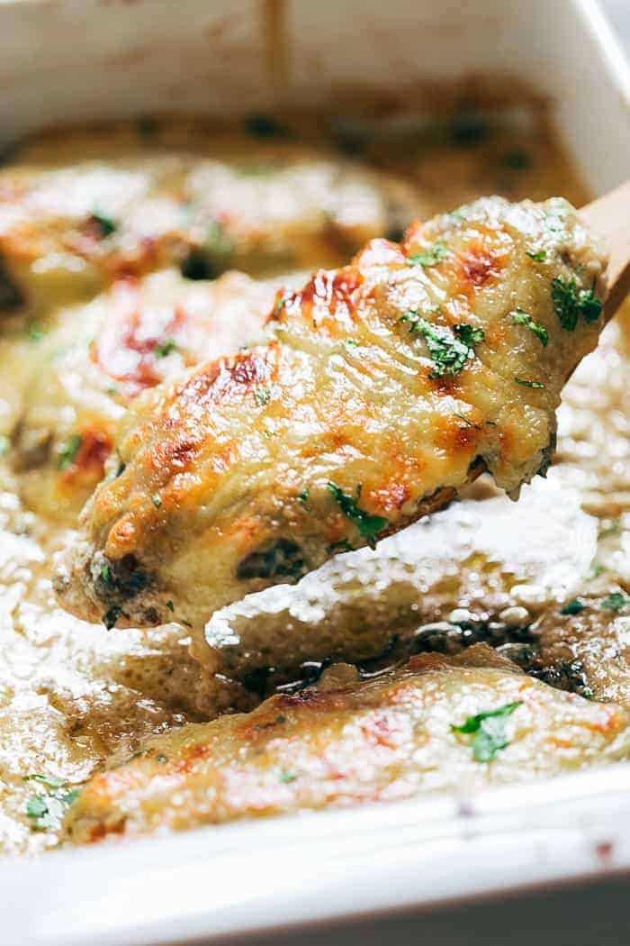 Spinach Artichoke Chicken Casserole - Spend With Pennies