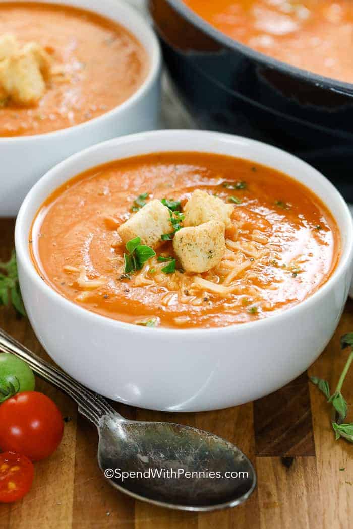 Homemade Tomato Soup (Fresh Tomatoes) {Easy & Fast} - Spend With Pennies