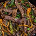 This delicious One Pan Pepper Steak recipe is a classic Chinese American dish, that you can easily make at home in just 30 minutes or less.