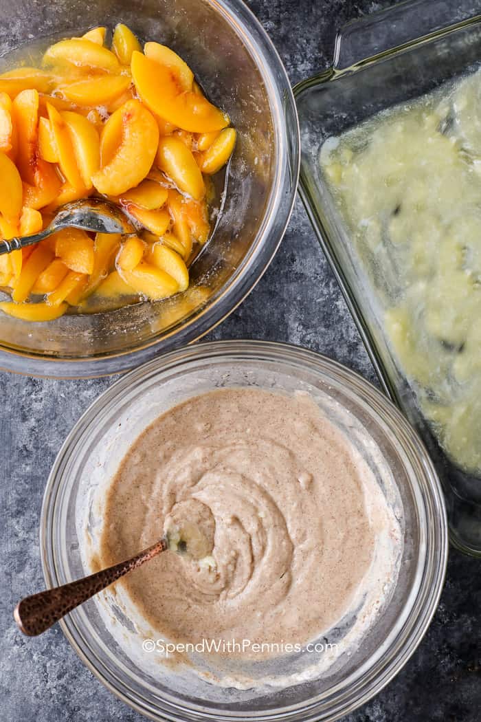 Ingredients for Peach Cobbler