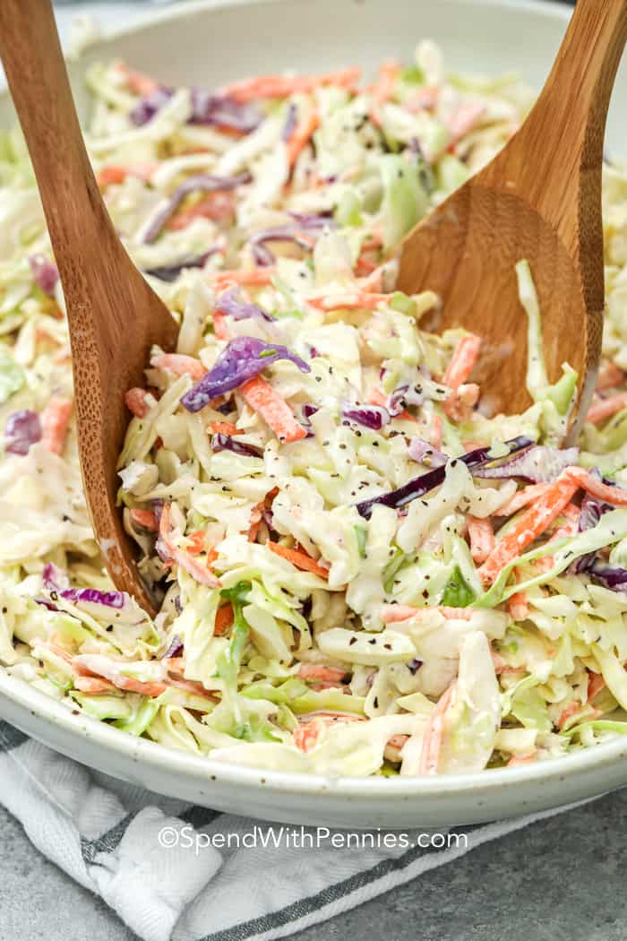 The Best Coleslaw Recipe {Easy Classic!} - Spend with Pennies