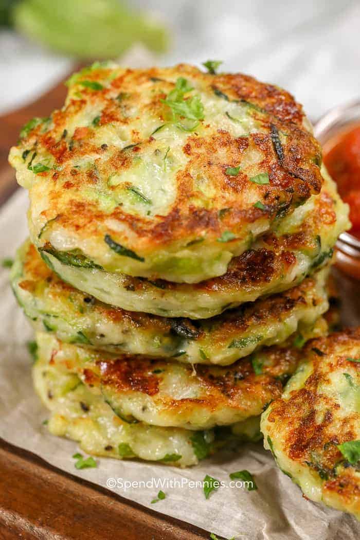 Stack of Zucchini Pancakes