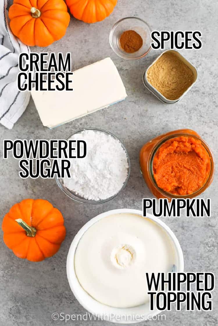 Ingredients for pumpkin dip