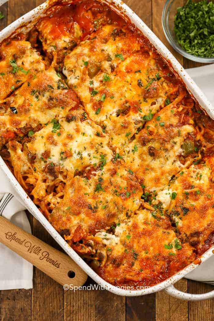 Baked Spaghetti Casserole Easy To Make Spend With Pennies