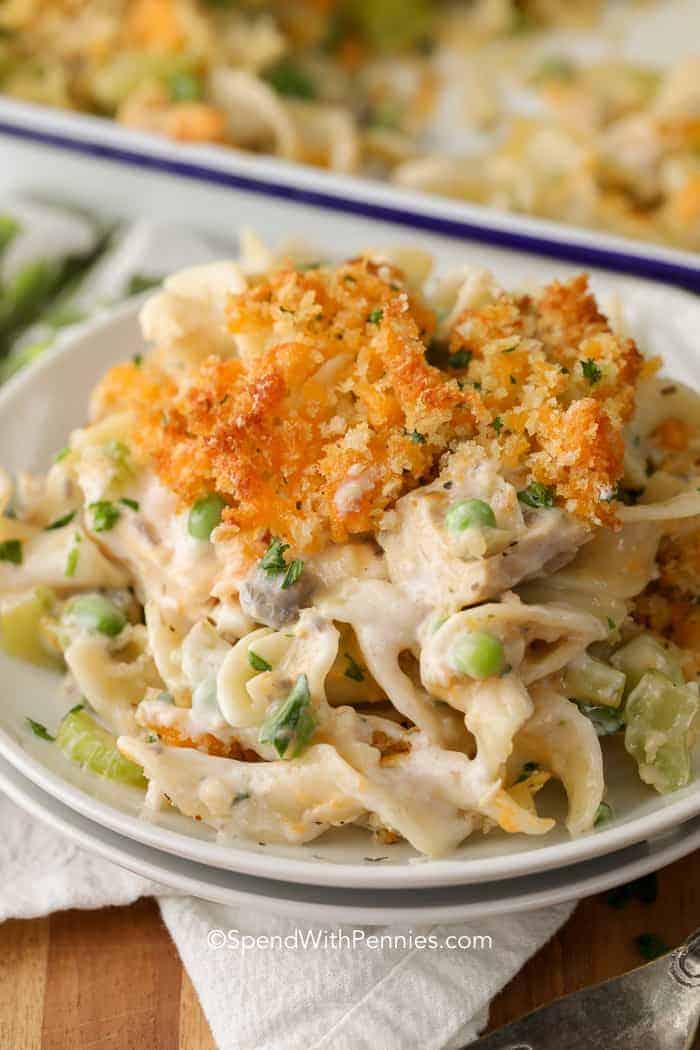 Easy Tuna Casserole {Classic Comfort Food} - Spend With Pennies