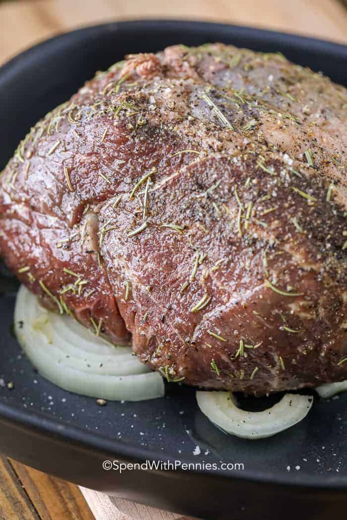 Sirloin Oven Roast in baking dish