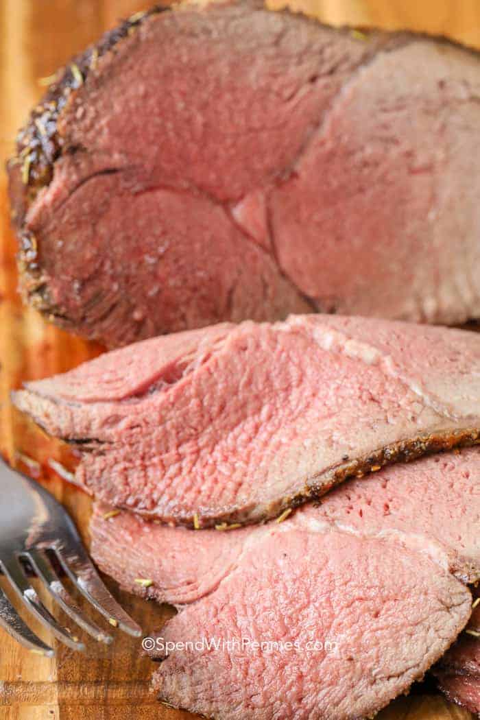 Sirloin Oven Roast sliced up close