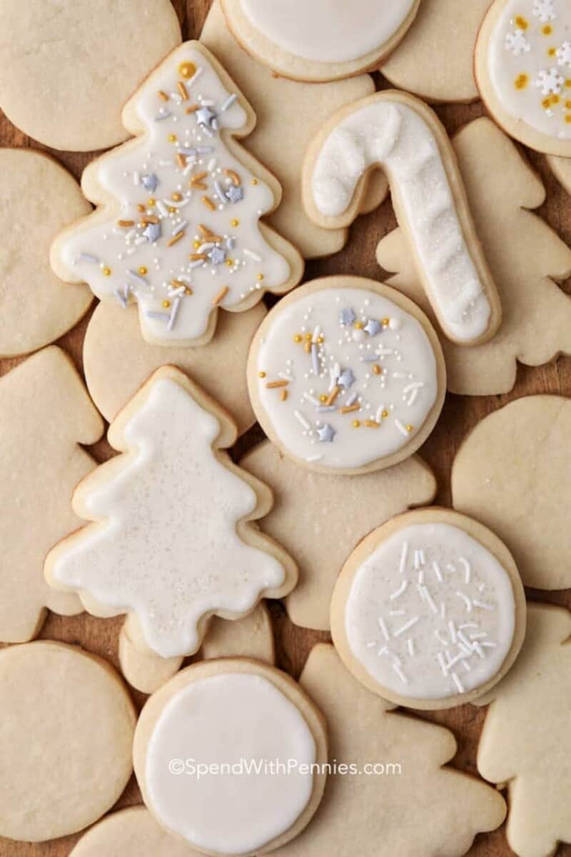 iced sugar cookies with sprinkles