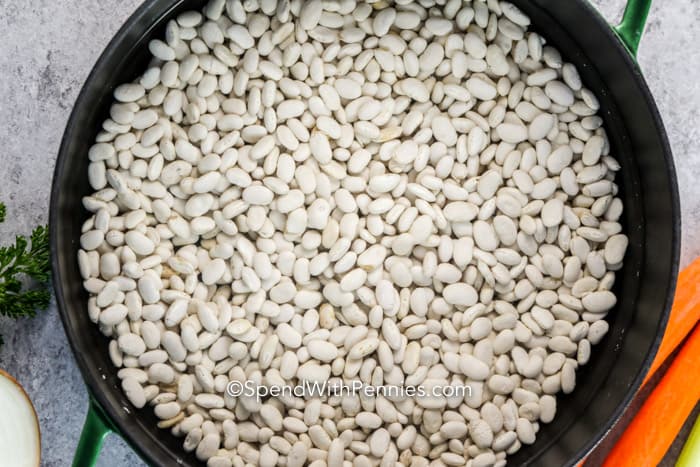 Beans in a pot for how to soak beans