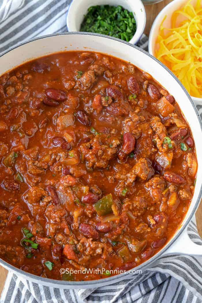 The Best Chili Recipe {EASY RECIPE} - Spend With Pennies