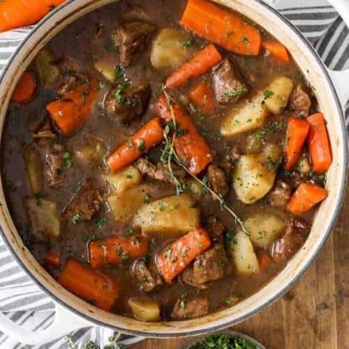 Lamb Stew in a pot
