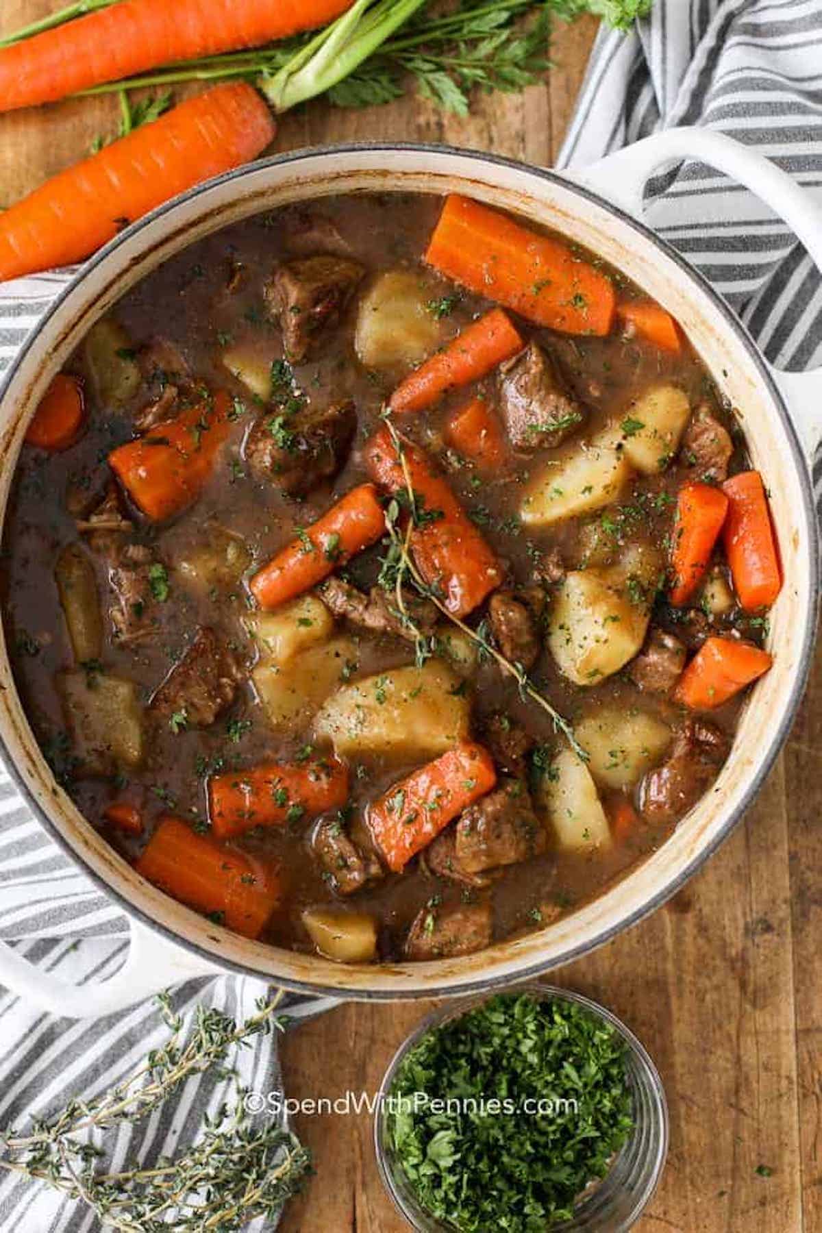 Lamb Stew in a pot