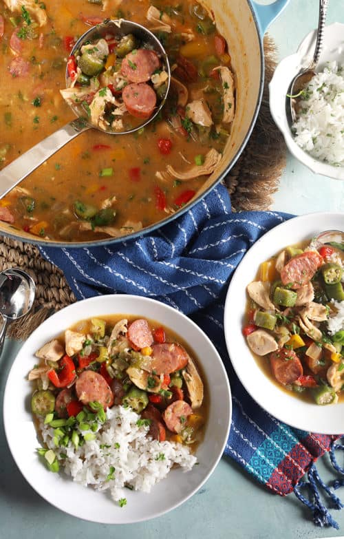 Easy Chicken and Sausage Gumbo Recipe Spend With Pennies