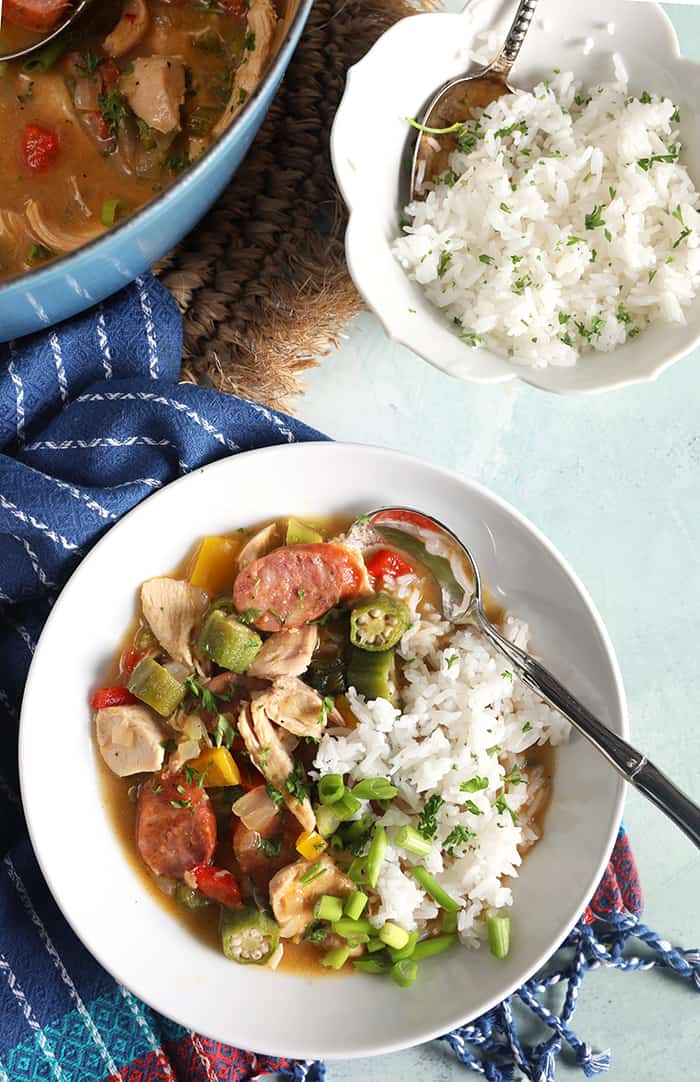 Easy Chicken and Sausage Gumbo Recipe Spend With Pennies