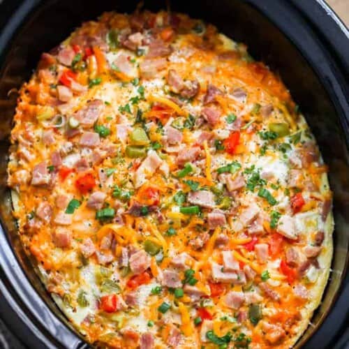 cooked crockpot breakfast casserole