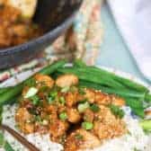 Teriyaki Chicken with green beans and rice