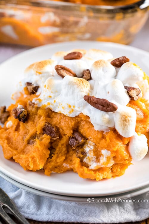 Sweet Potato Casserole {with Marshmallows} Spend With Pennies