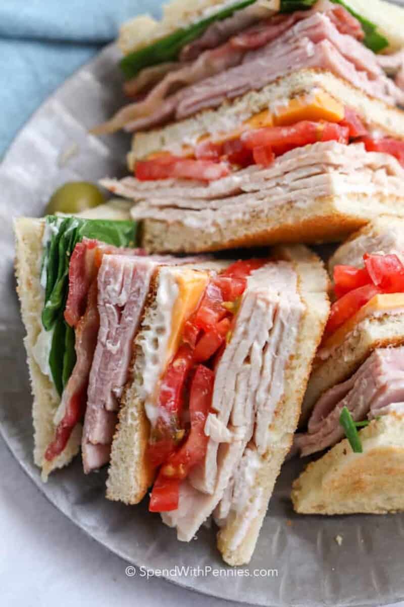 a club sandwich on a plate