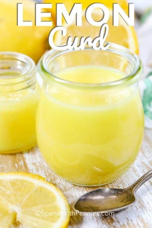 Lemon Curd with writing