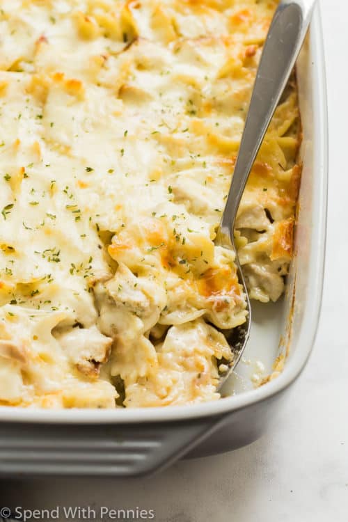 Chicken Alfredo Bake {Great Freezer Dish!} Spend With Pennies