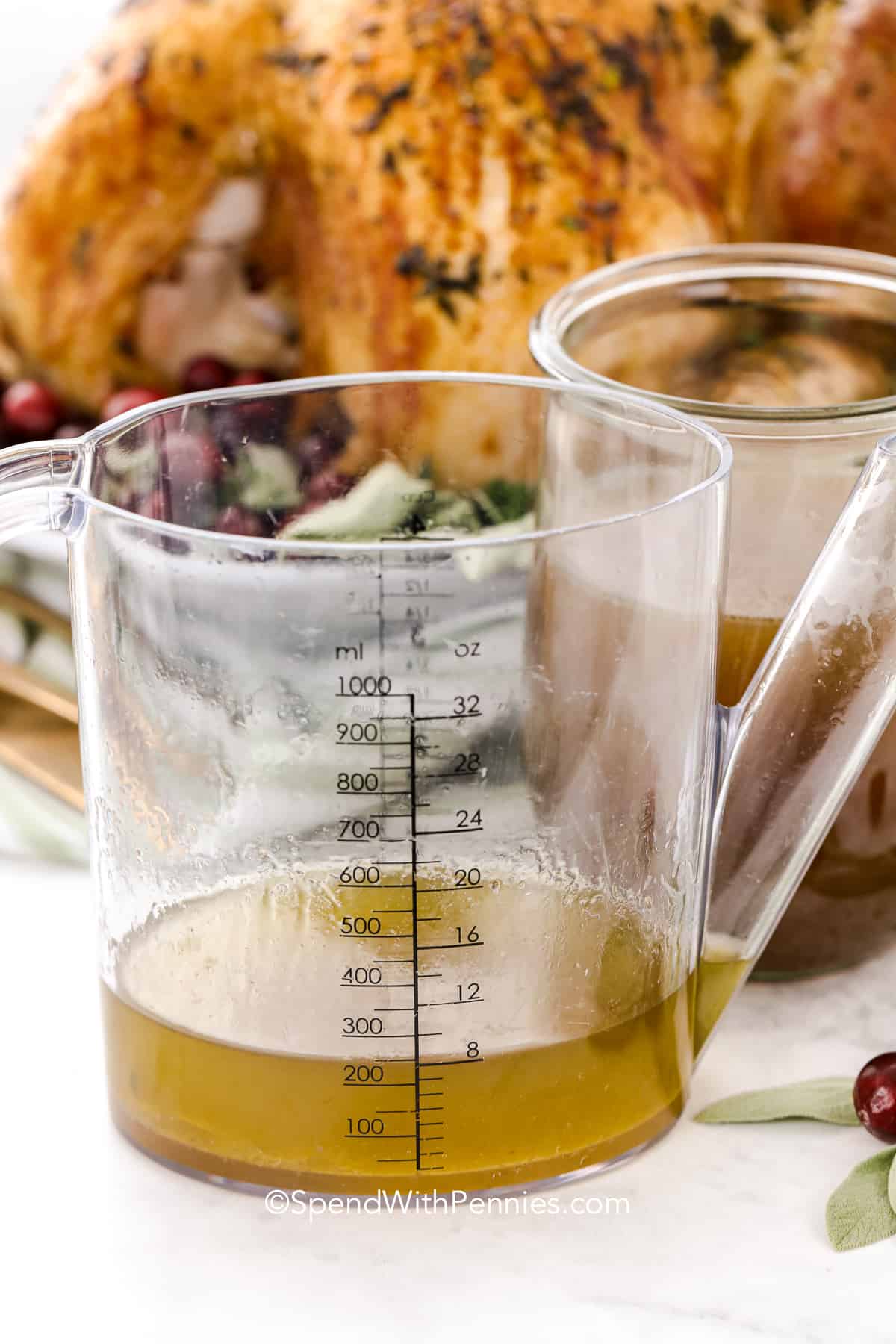 This easy gravy recipe turns drippings into a smooth, flavorful sauce that tastes like comfort in every bite. Start with butter or pan fat, whisk in flour, and slowly blend in broth for a silky finish. Pour it over turkey, chicken, or steak, or use it to top biscuits and mashed potatoes. Add fresh herbs or mushrooms for extra depth. Perfect for everyday dinners or holiday feasts. #spendwithpennies fat in a gravy separator for making gravy