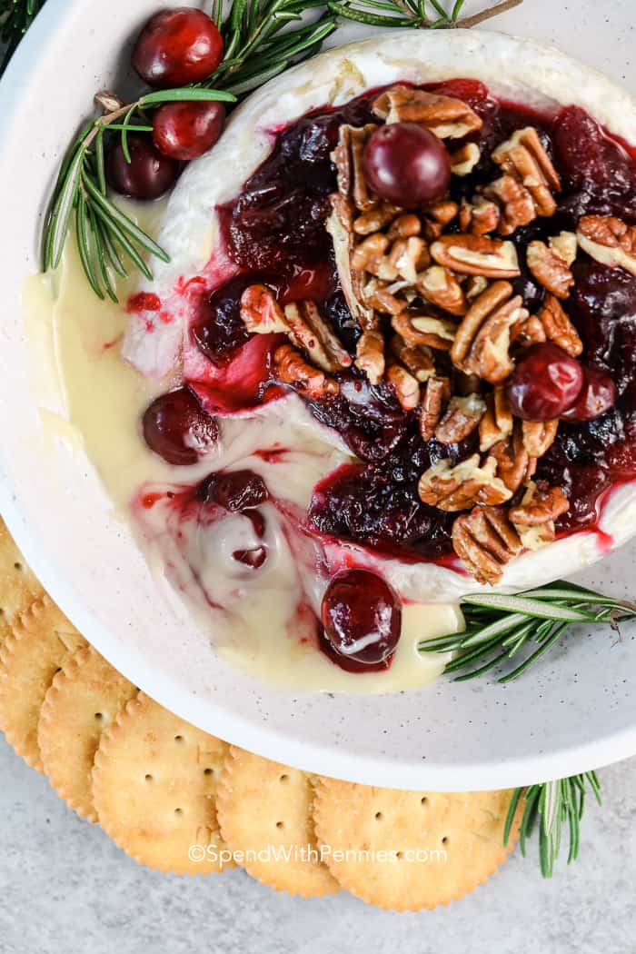 Baked Brie With Cranberries Pecans Without Pastry Spend With Pennies