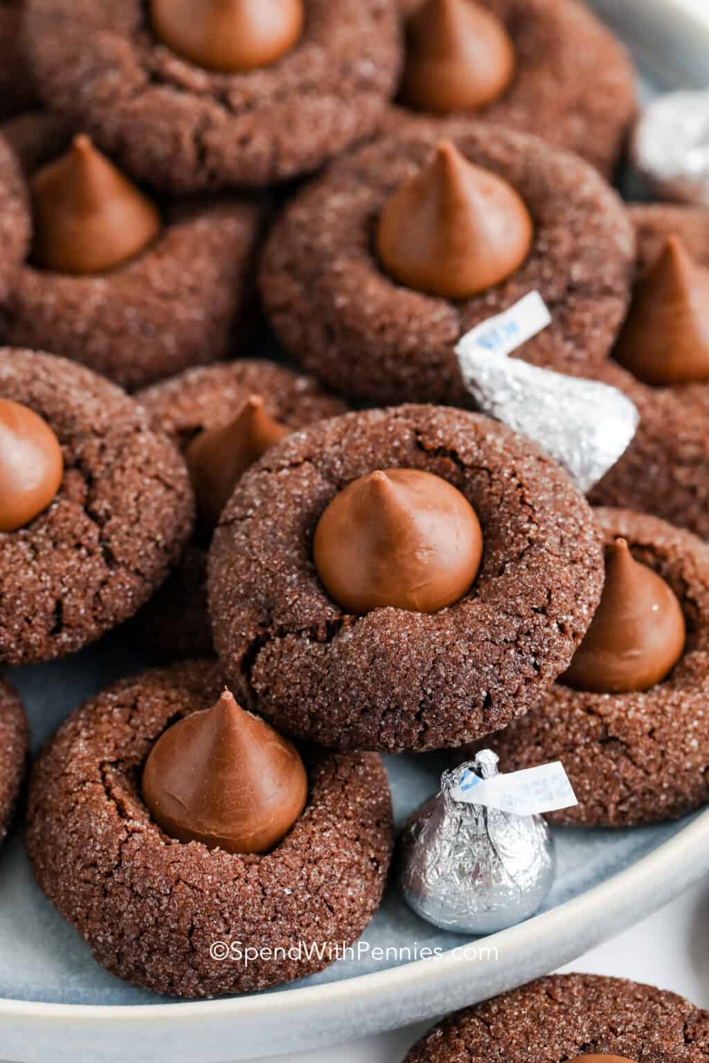 Hershey Kiss Cookies {Chocolate Sugar Cookies} Spend With Pennies