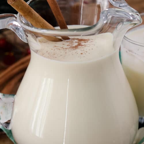 egg nog in a jug