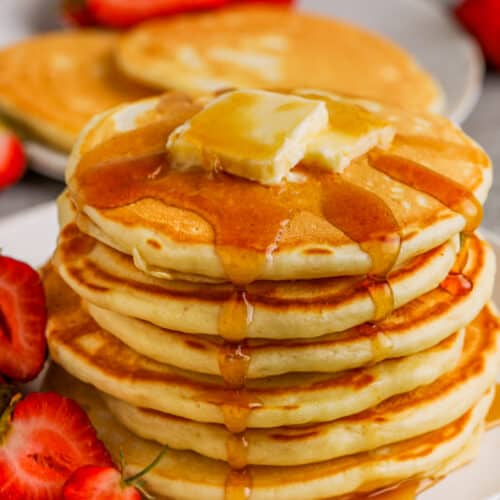buttermilk pancakes on a plate