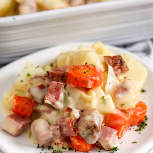 Corned Beef and Cabbage Casserole on a plate