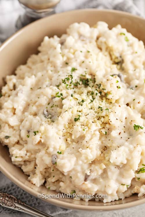 Easy Mushroom Rice Ready in 15 Mins! - Spend With Pennies