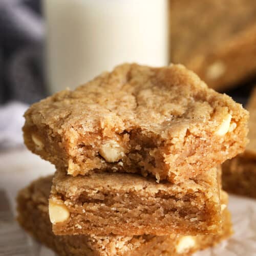 Blondies with a bite taken out of it