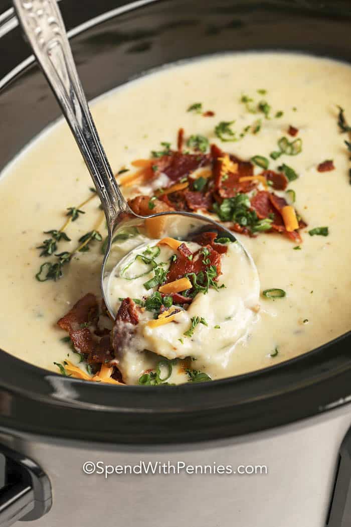 Crockpot Potato Soup So Easy Spend With Pennies