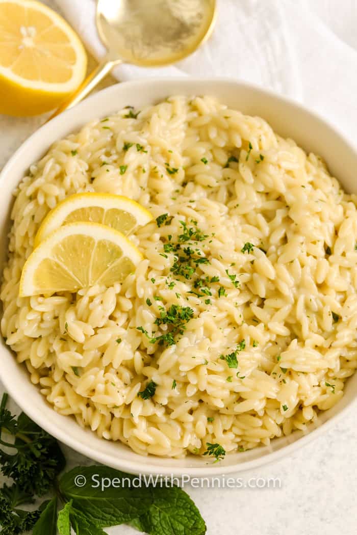 Lemon Orzo [www.spendwithpennies.com]