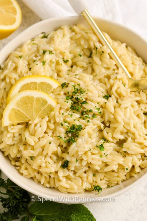 Lemon Orzo {Quick & Easy} Spend With Pennies