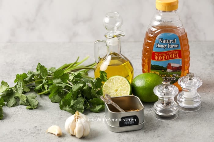 ingredients for cilantro lime dressing