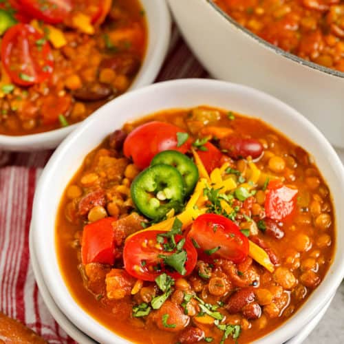 Homemade Lentil Chili Recipe {with Pantry Staples!} Spend With Pennies