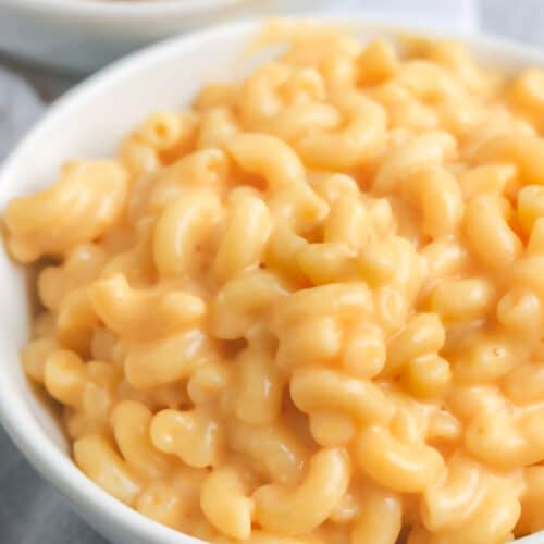 Stove Top Mac and Cheese in two white bowls
