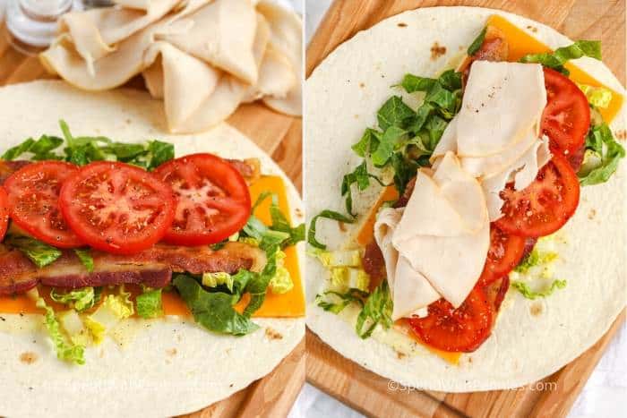 Easy Turkey Wraps {Using Leftover Turkey} - Spend With Pennies