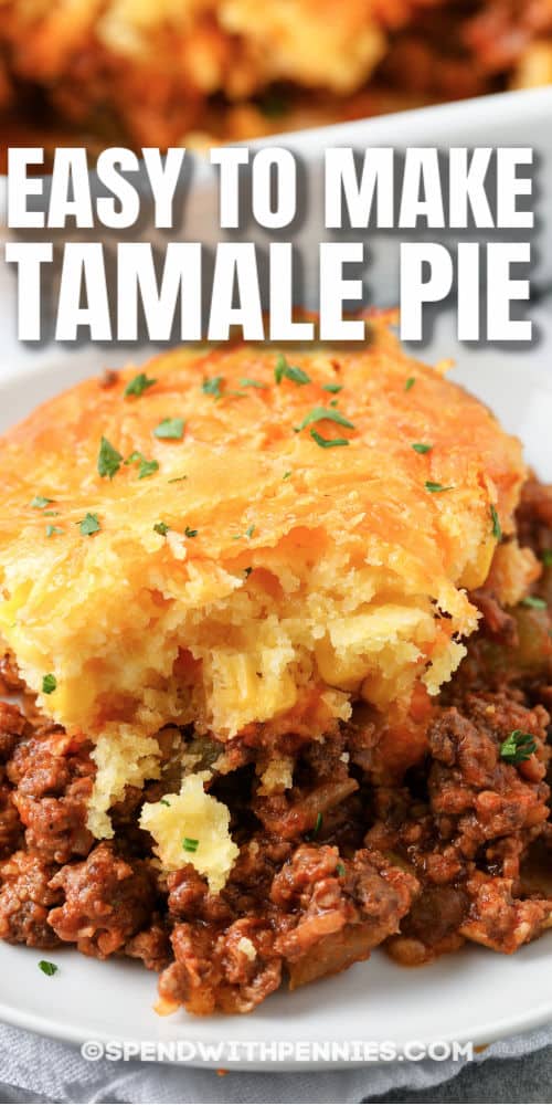 close up of Tamale Pie on a plate