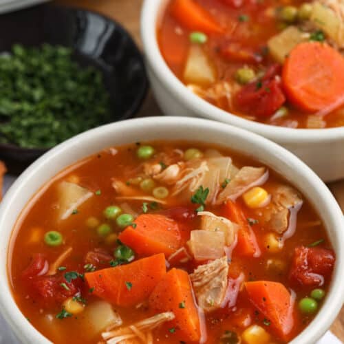 Slow Cooker Turkey Vegetable Soup (So Versatile!) - Spend With Pennies