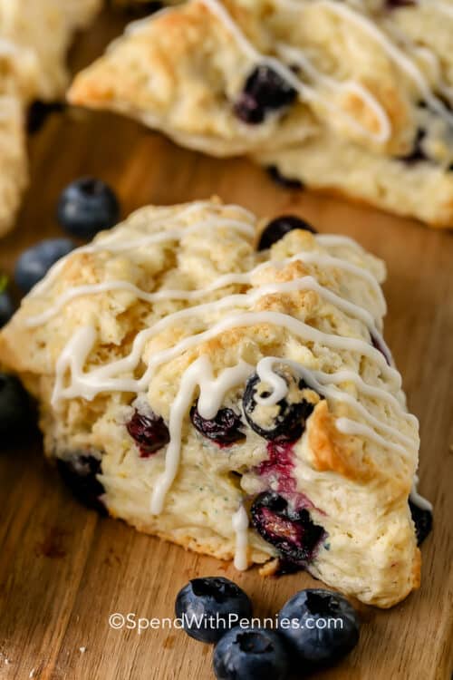 Blueberry Scones (delicious and flaky) - Spend With Pennies