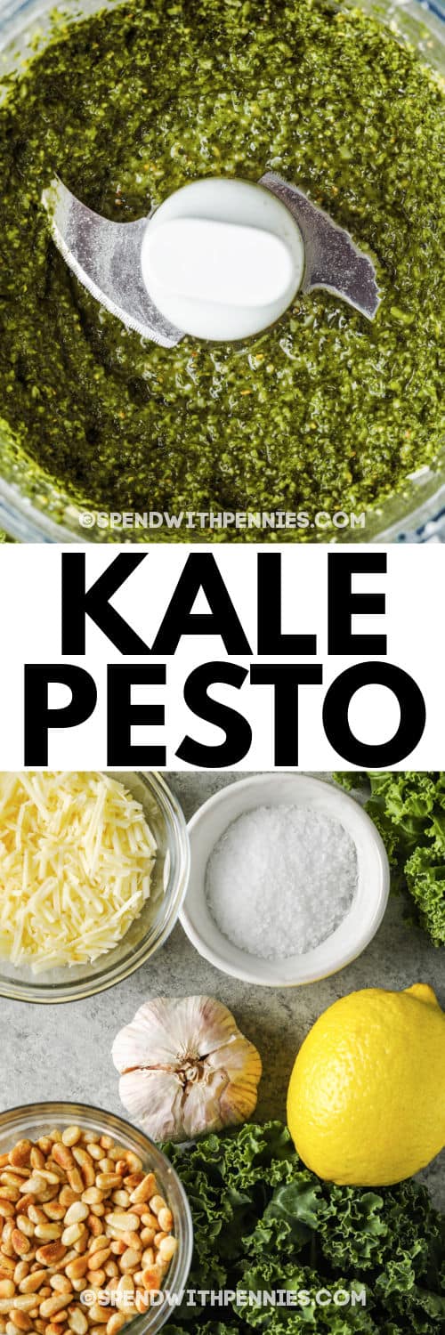 Kale Pesto with a title