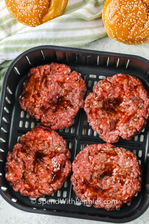 Air Fryer Hamburgers (Tender & Juicy) Spend With Pennies