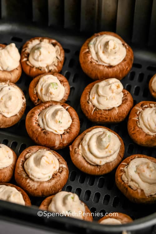 Air Fryer Stuffed Mushrooms (Ready in 30 Mins!) Spend With Pennies
