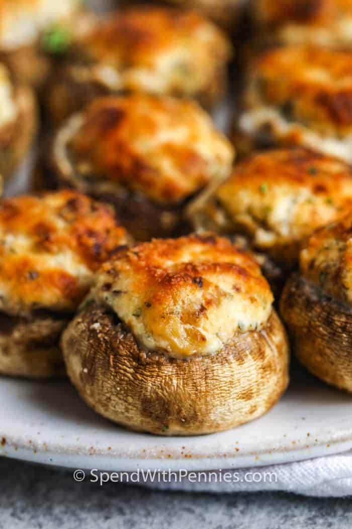 Air Fryer Stuffed Mushrooms